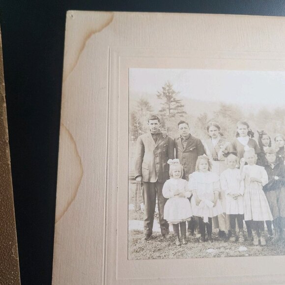 Vintage Black White Photo - Antique Group Portrait Poultney Vt Rood Photography - Picture 4 of 15